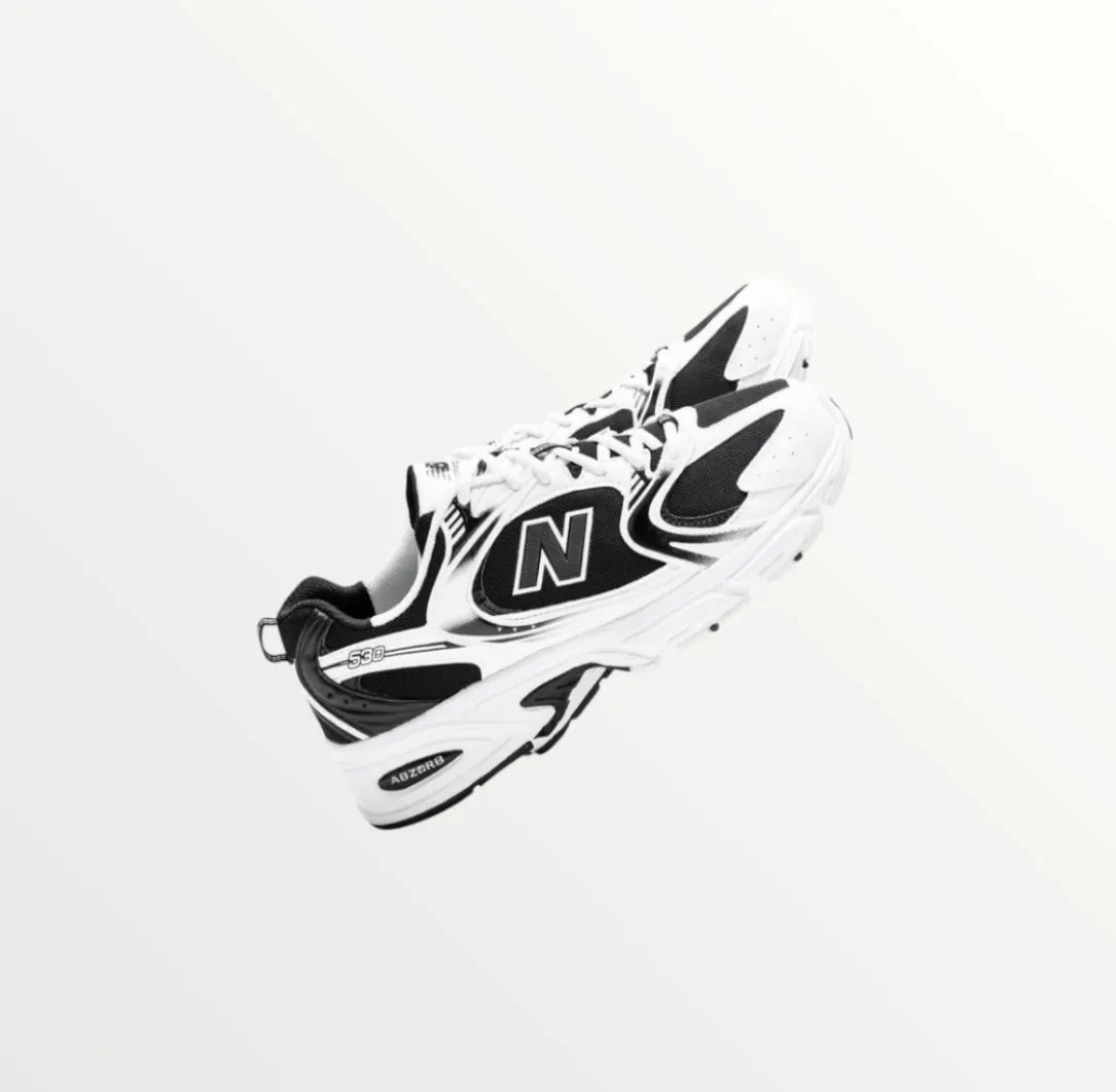 new balance black/white