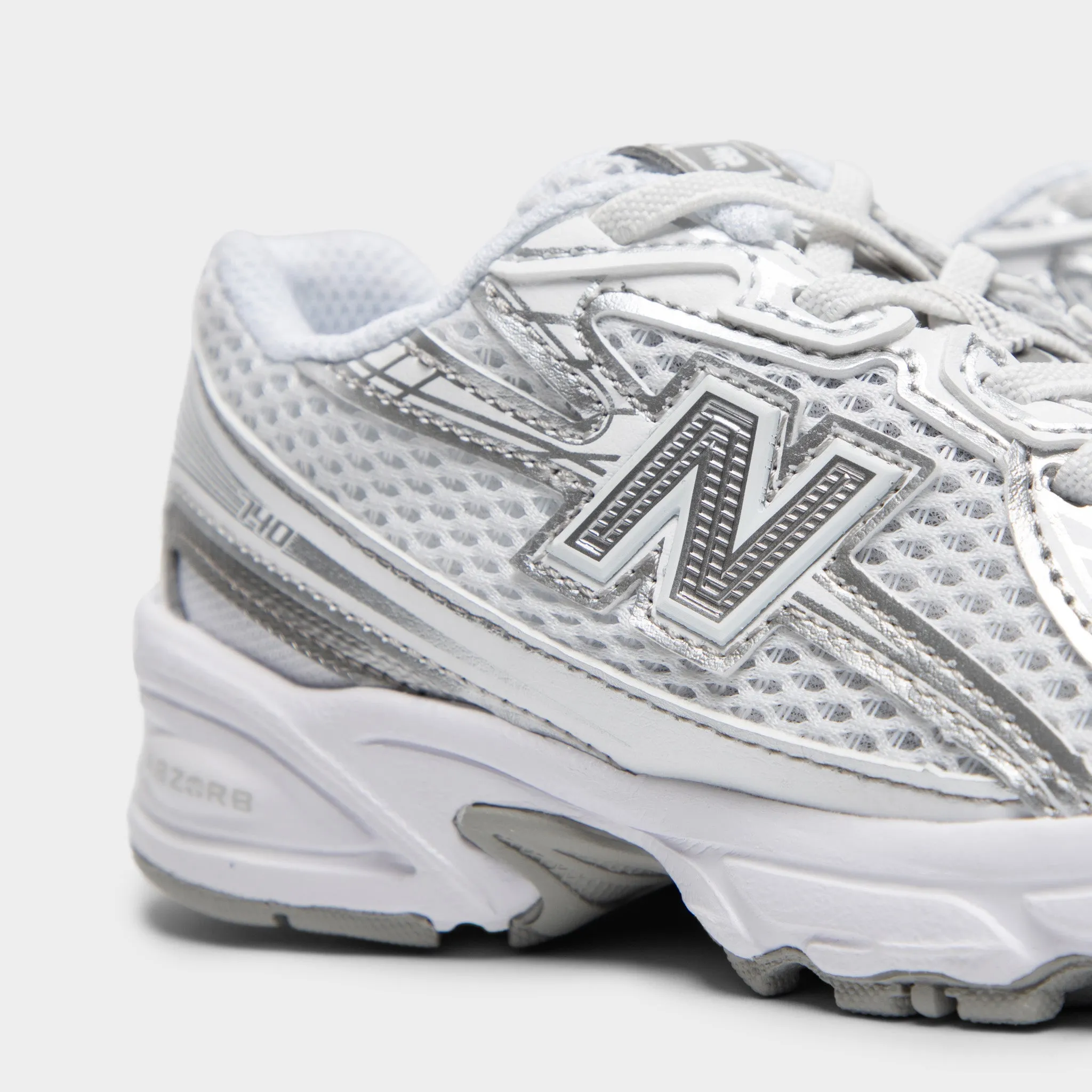 New Balance Children's 740 White / Silver Metallic