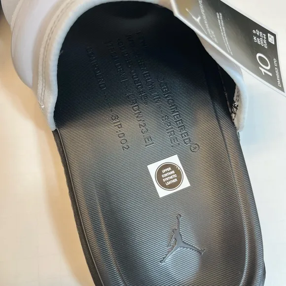 Nike Jordan Super Play Men’s Slides Size 10 White/Black/Fire Red/Taxi