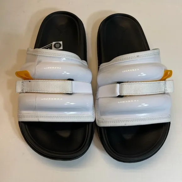 Nike Jordan Super Play Men’s Slides Size 10 White/Black/Fire Red/Taxi