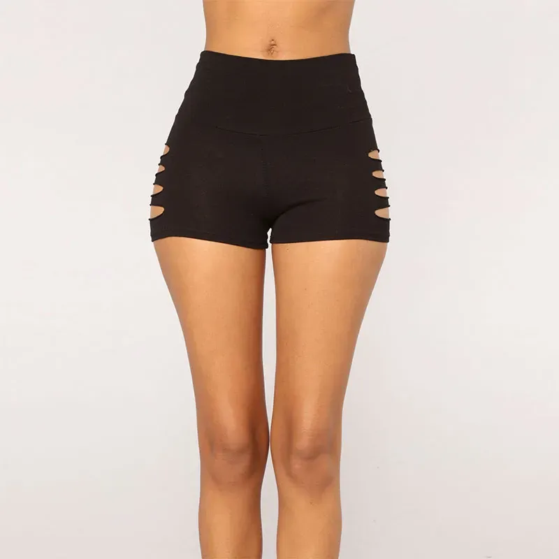 Nikki High-Rise Cutout Stretch Booty Shorts