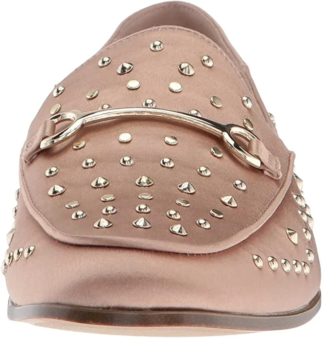 NINE WEST Women's WESTOY Loafer Flat, Light Natural Satin, 11