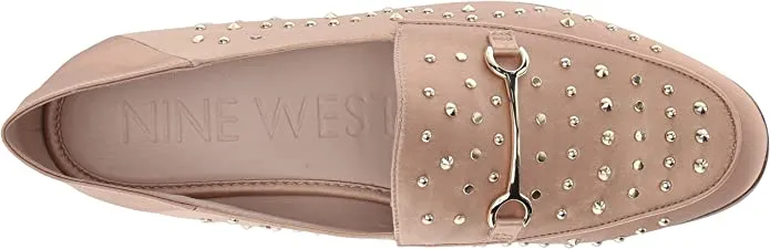 NINE WEST Women's WESTOY Loafer Flat, Light Natural Satin, 11