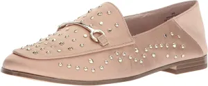 NINE WEST Women's WESTOY Loafer Flat, Light Natural Satin, 11