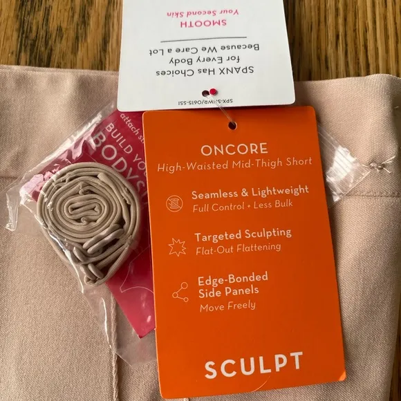 NWT Spanx Oncore High Waisted Mid Thigh Short