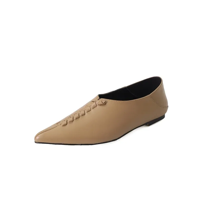 Paulien Pointed Toes Moccasin Flat Slippers