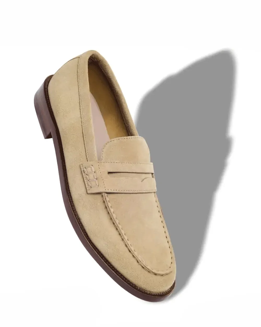 Perry Suede Loafer in Light Brown