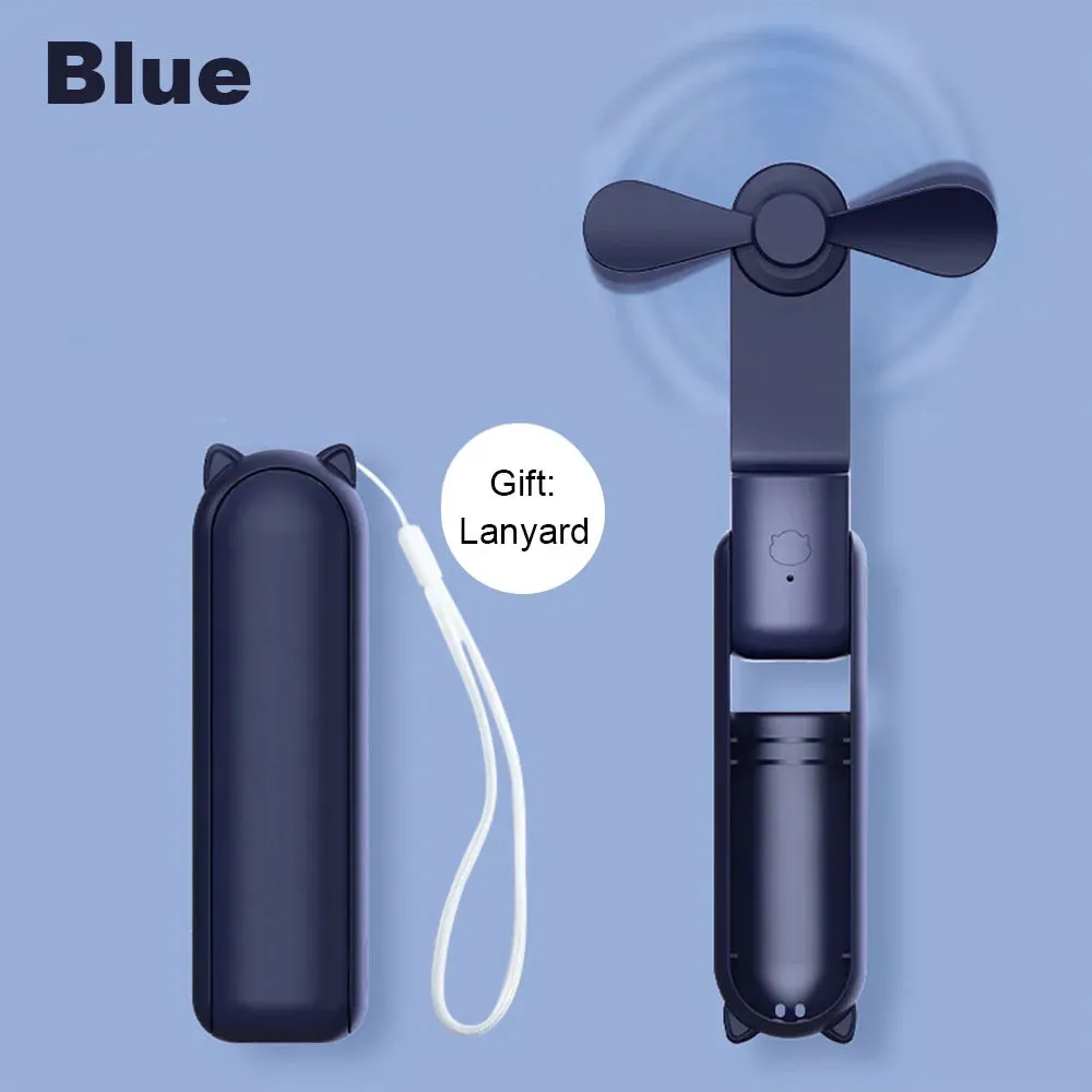 Portable Mini Handheld Fan with Power Bank! 🧣🌬️🌀🔋📱
