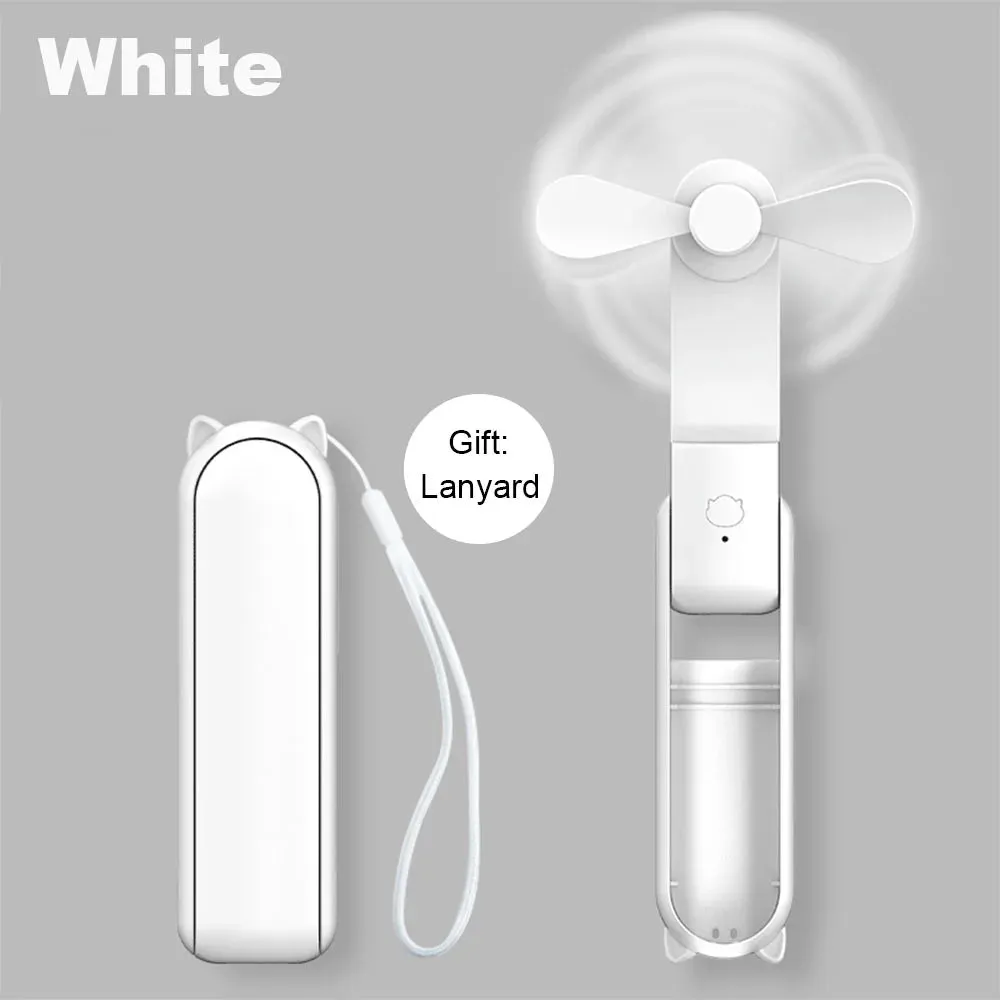 Portable Mini Handheld Fan with Power Bank! 🧣🌬️🌀🔋📱