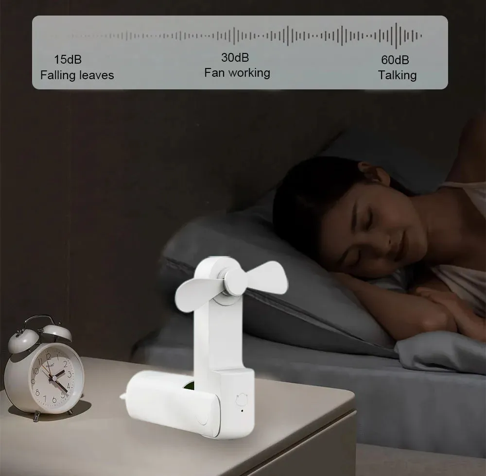 Portable Mini Handheld Fan with Power Bank! 🧣🌬️🌀🔋📱