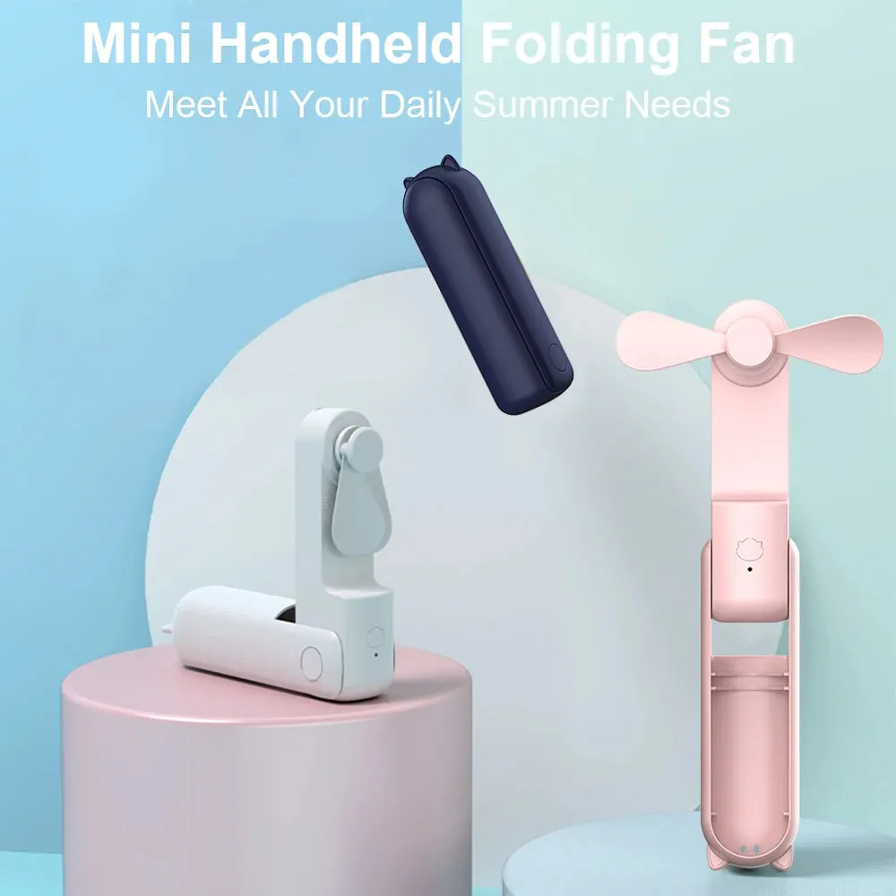 Portable Mini Handheld Fan with Power Bank! 🧣🌬️🌀🔋📱