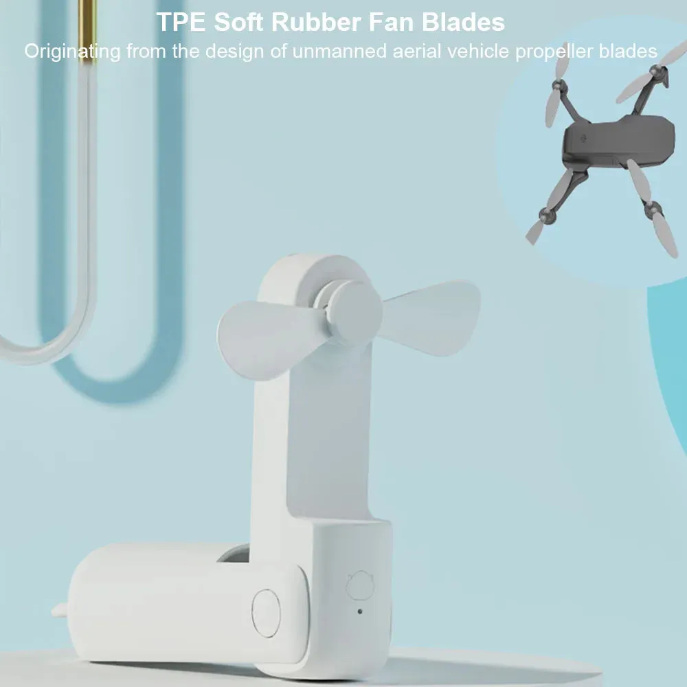 Portable Mini Handheld Fan with Power Bank! 🧣🌬️🌀🔋📱