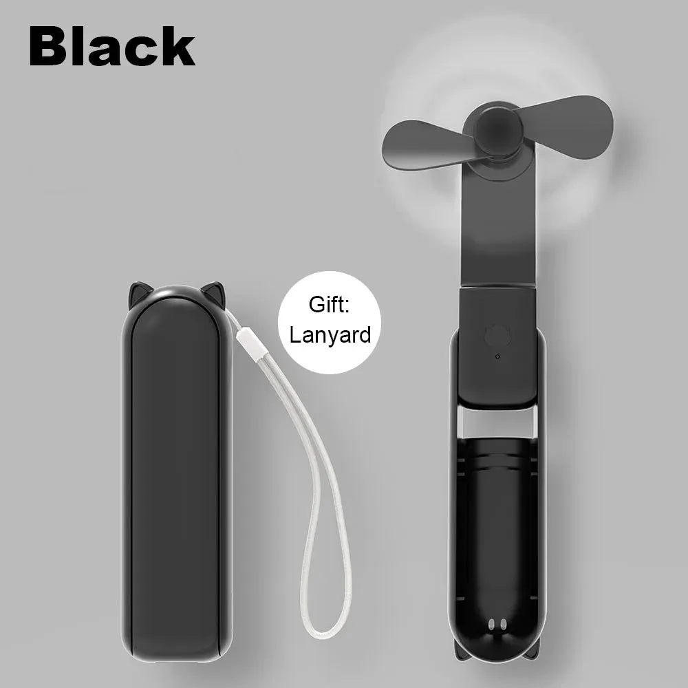 Portable Mini Handheld Fan with Power Bank! 🧣🌬️🌀🔋📱