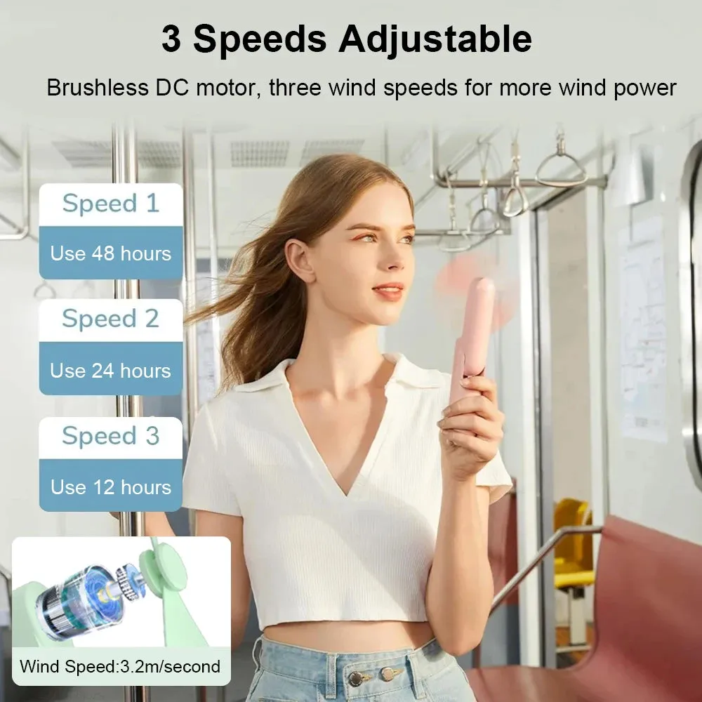 Portable Mini Handheld Fan with Power Bank! 🧣🌬️🌀🔋📱