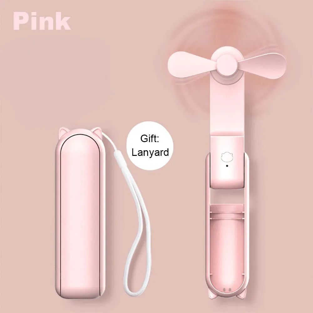 Portable Mini Handheld Fan with Power Bank! 🧣🌬️🌀🔋📱