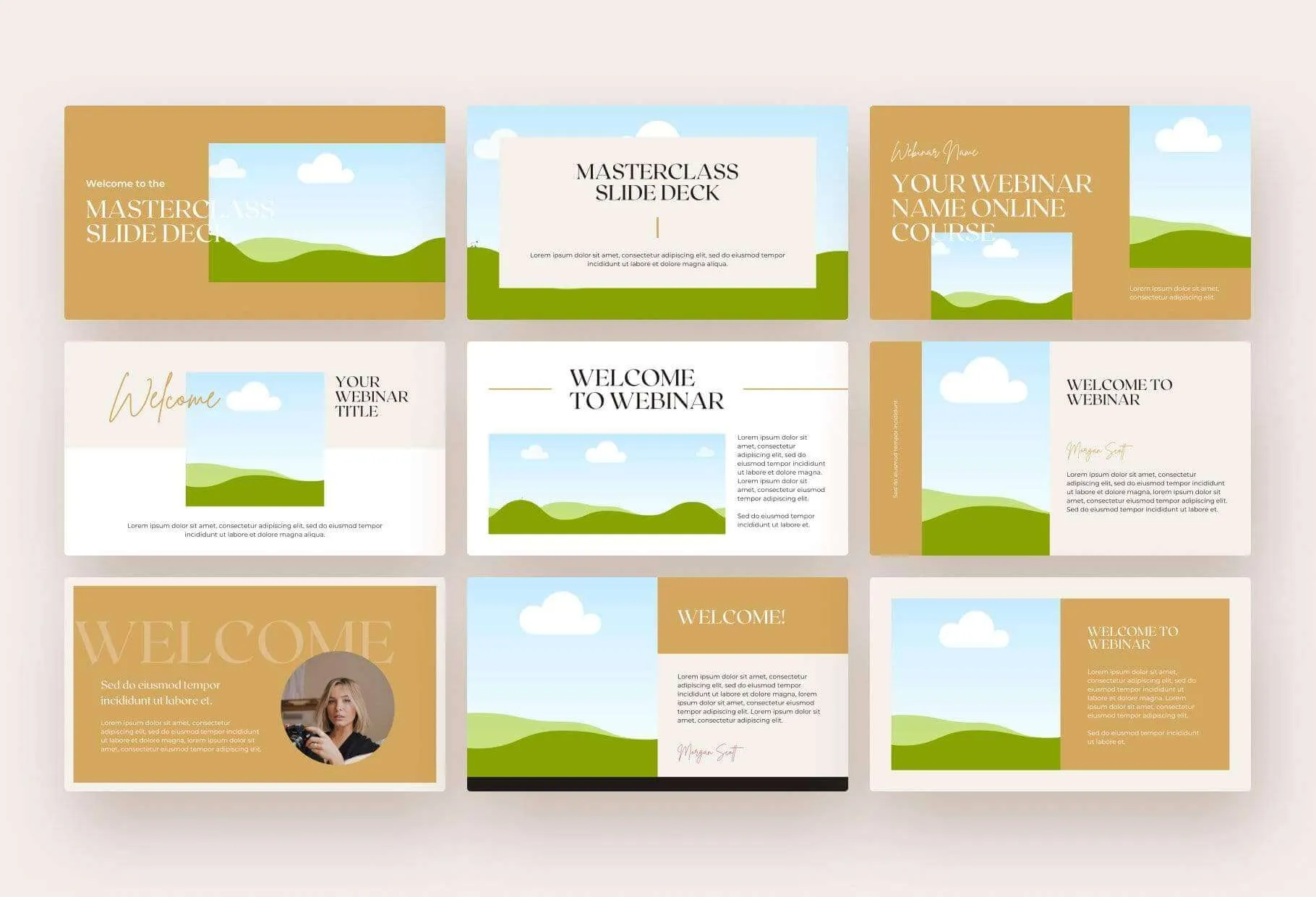 Quill Course Creator and Webinar Deck Fully Editable Canva Template
