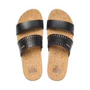 REEF Ladies Cushion Vista Perf Slide Black