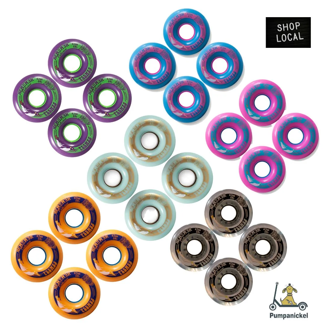 Remember Collective PeeWee Wheels 62mm 82a - Seafoam