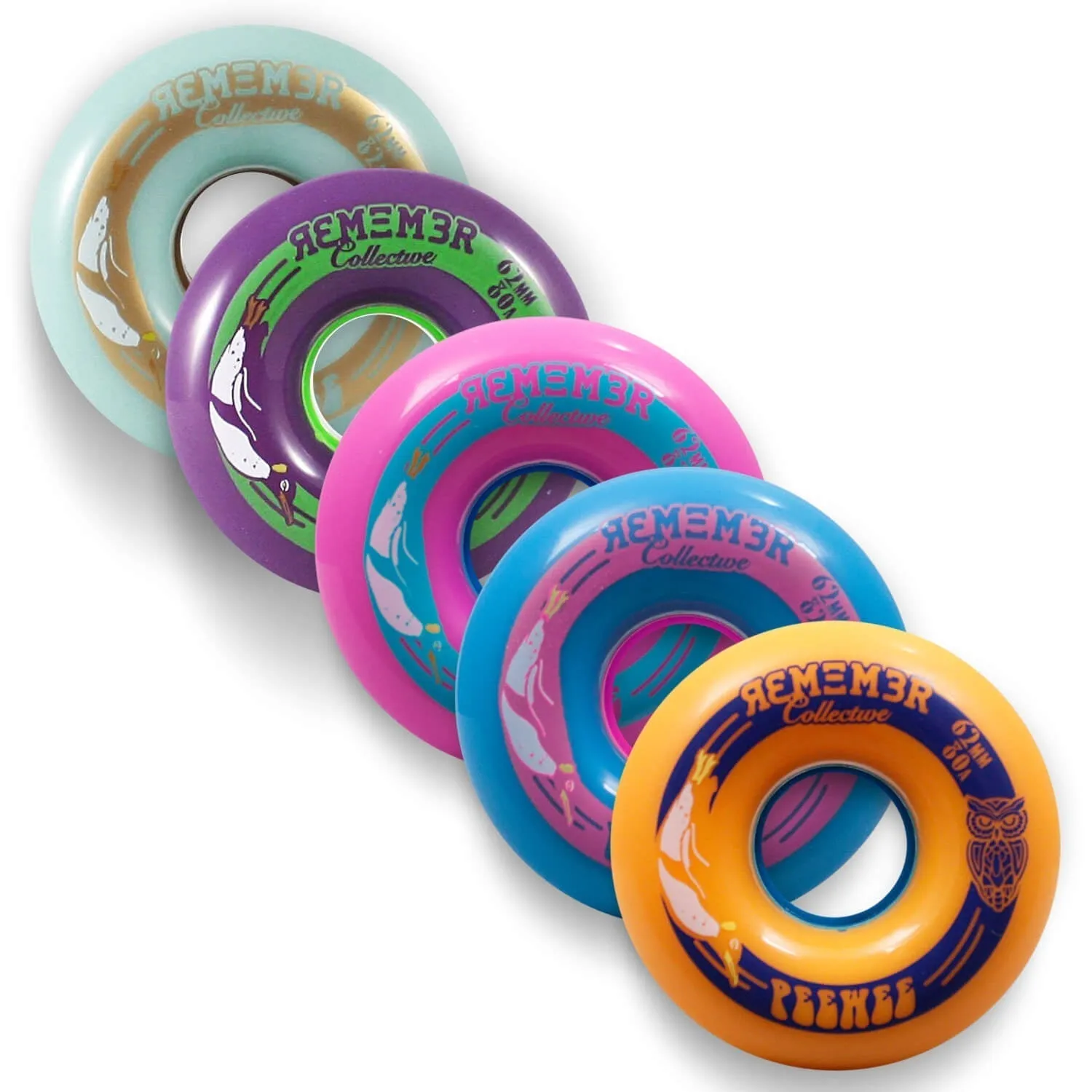 Remember Collective PeeWee Wheels 62mm 82a - Seafoam