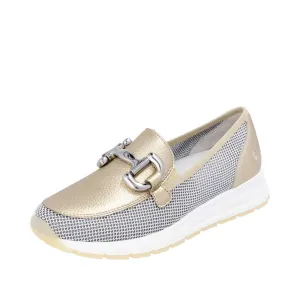 Remonte Wide Fit Sporty Metallic Loafer|D2G0290