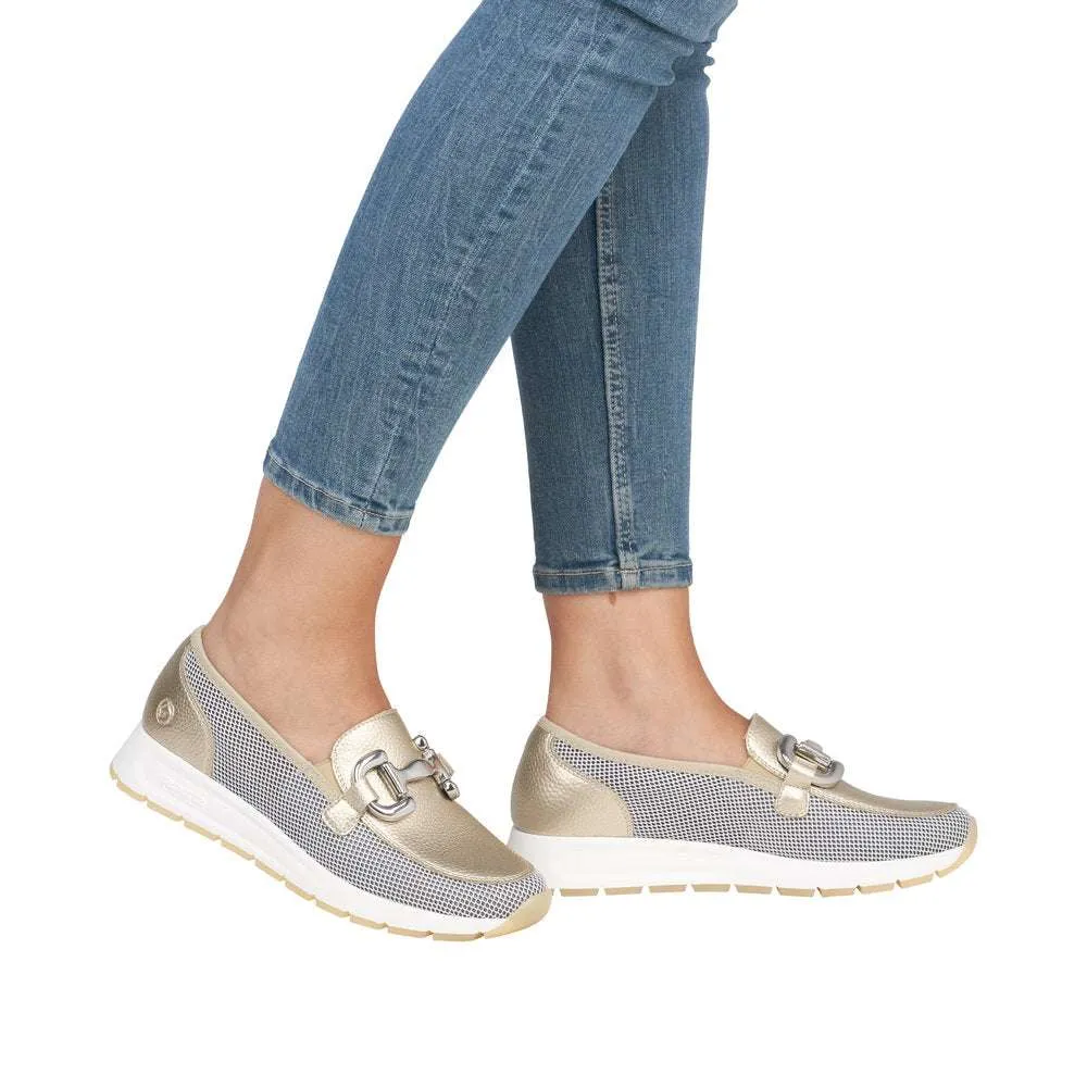 Remonte Wide Fit Sporty Metallic Loafer|D2G0290