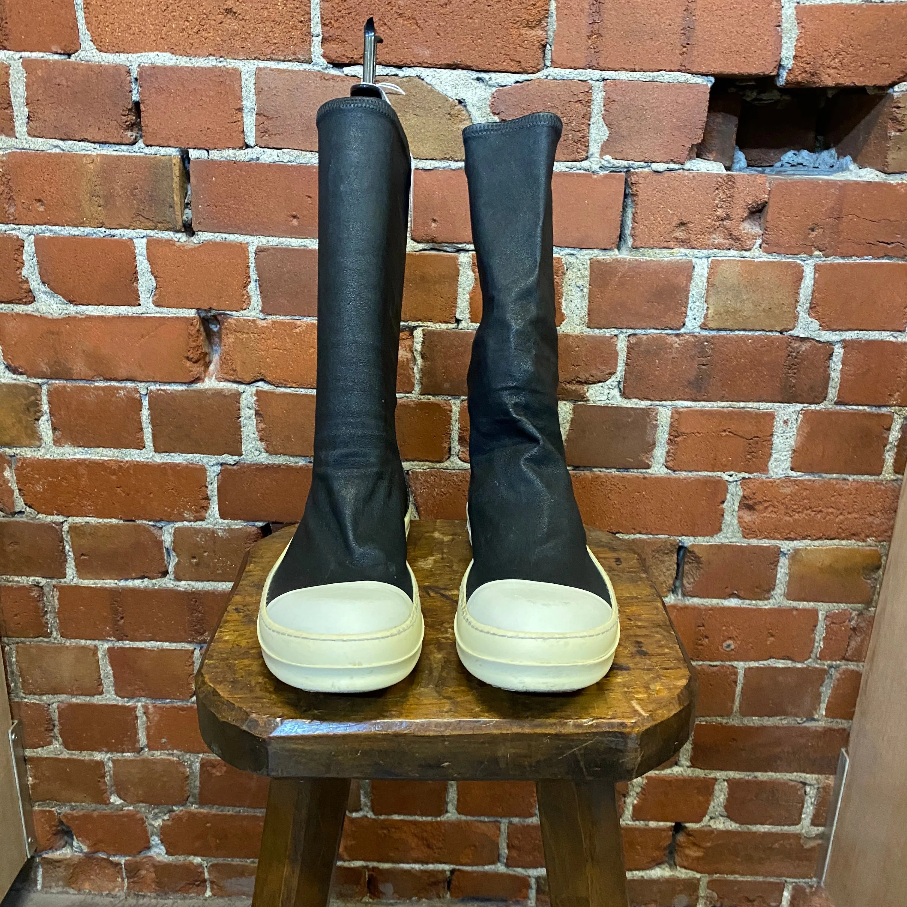 RICK OWENS leather sneaker boots 41