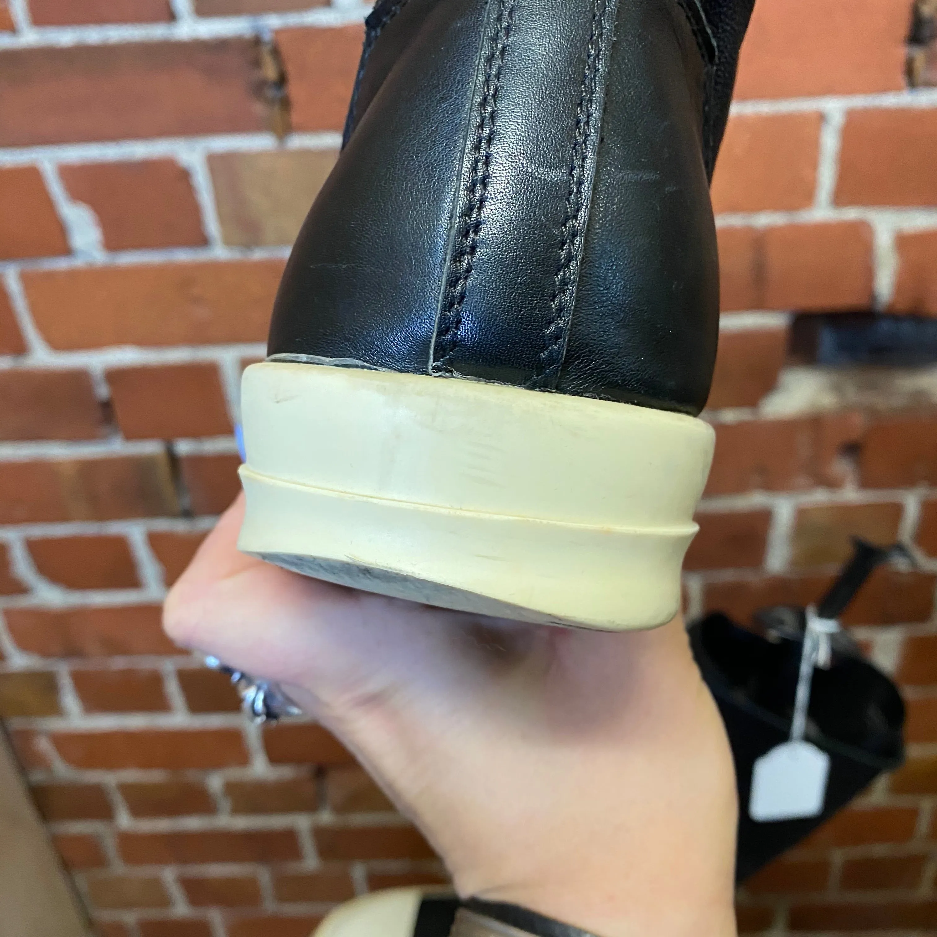 RICK OWENS leather sneaker boots 41