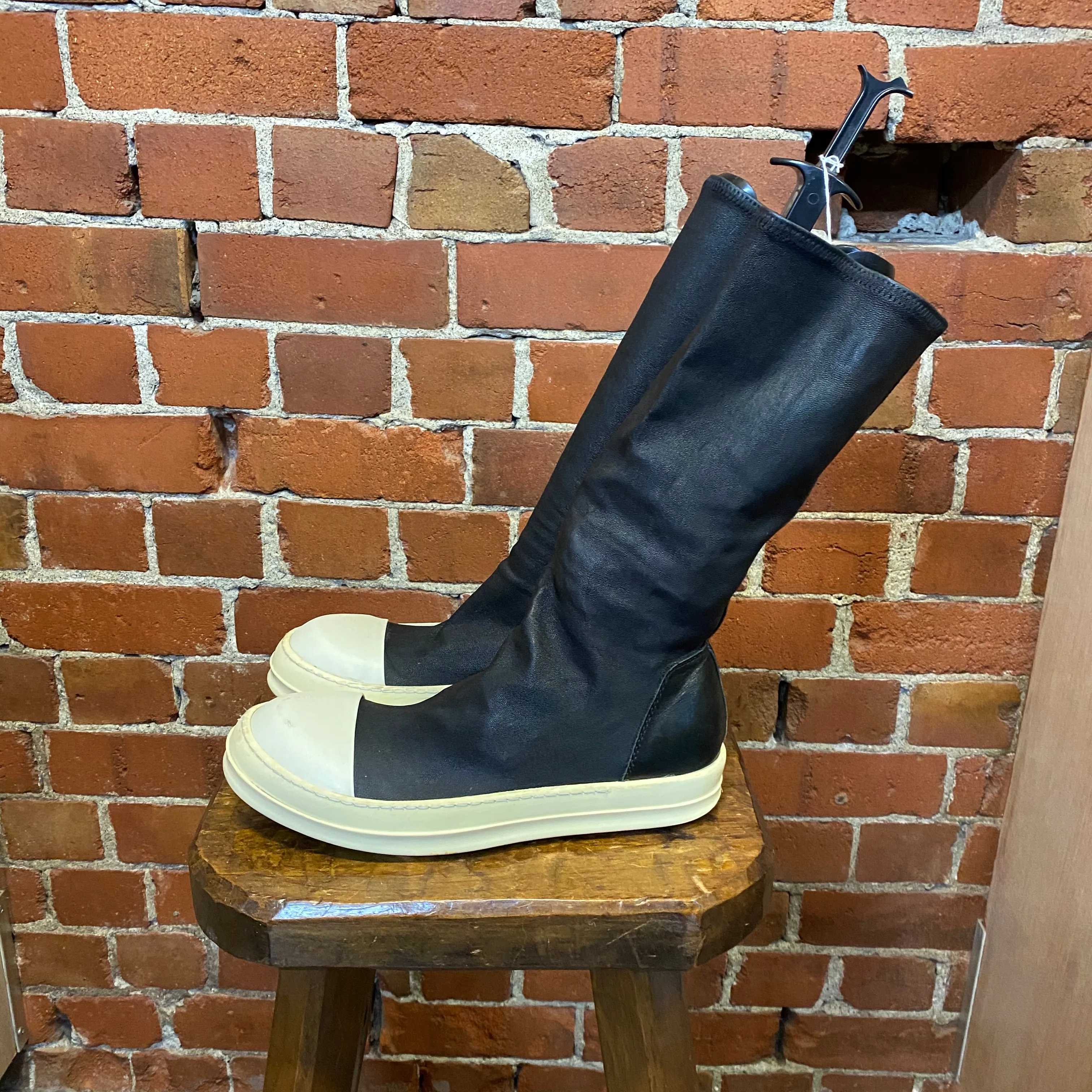 RICK OWENS leather sneaker boots 41