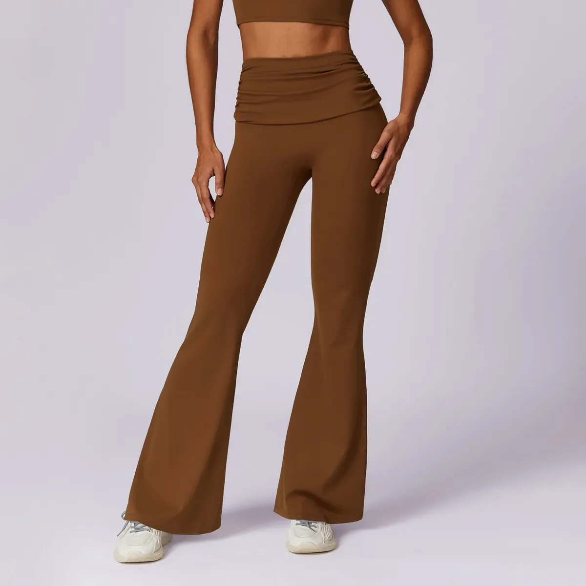 Risque Foldover Waist Flared Leggings