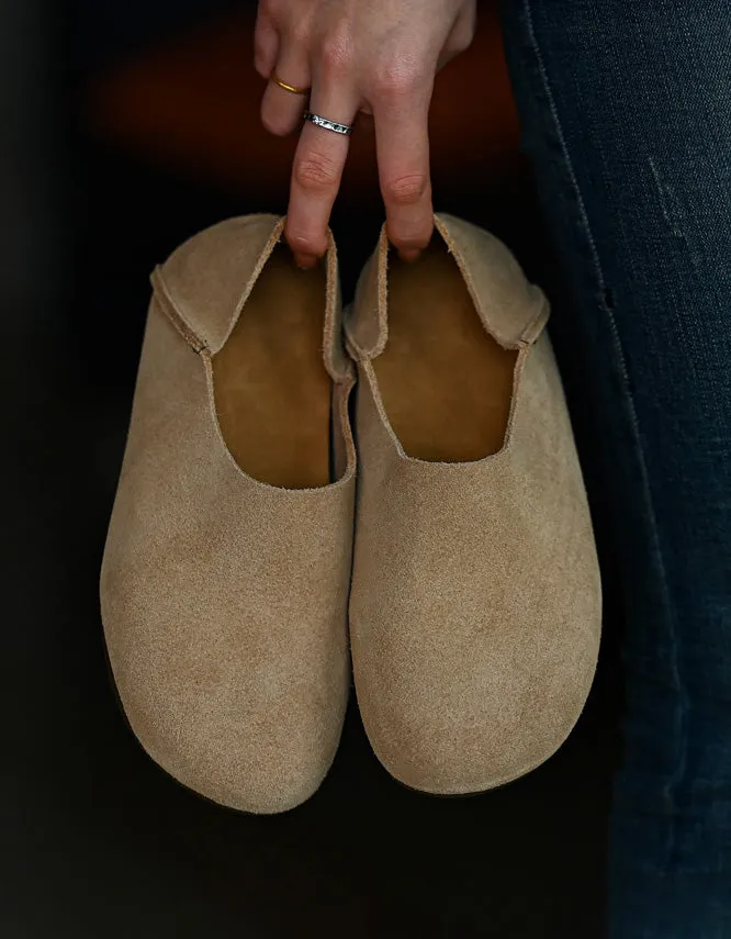 Round Toe Comfortable Soft Sole Suede Slip-ons