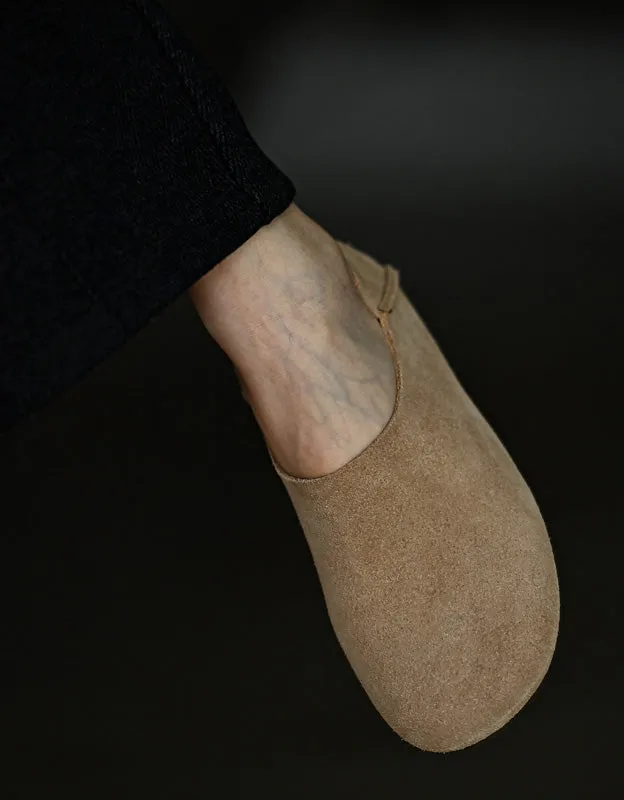 Round Toe Comfortable Soft Sole Suede Slip-ons