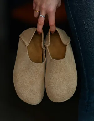 Round Toe Comfortable Soft Sole Suede Slip-ons