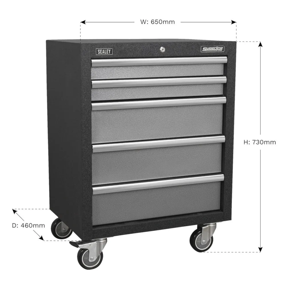 Sealey Modular 5 Drawer Mobile Cabinet 650mm - C