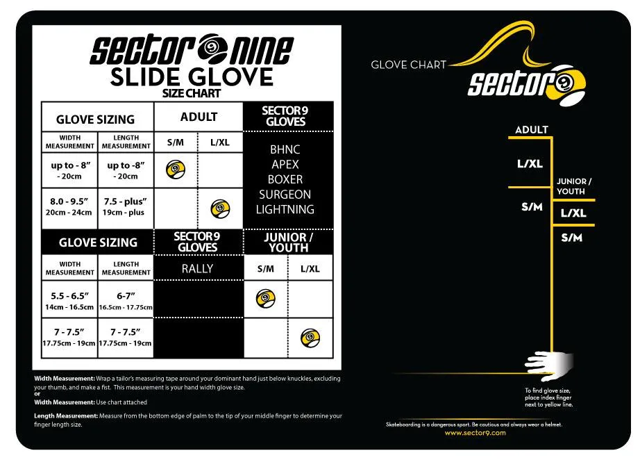 Sector 9 - DASH slide gloves (Green)