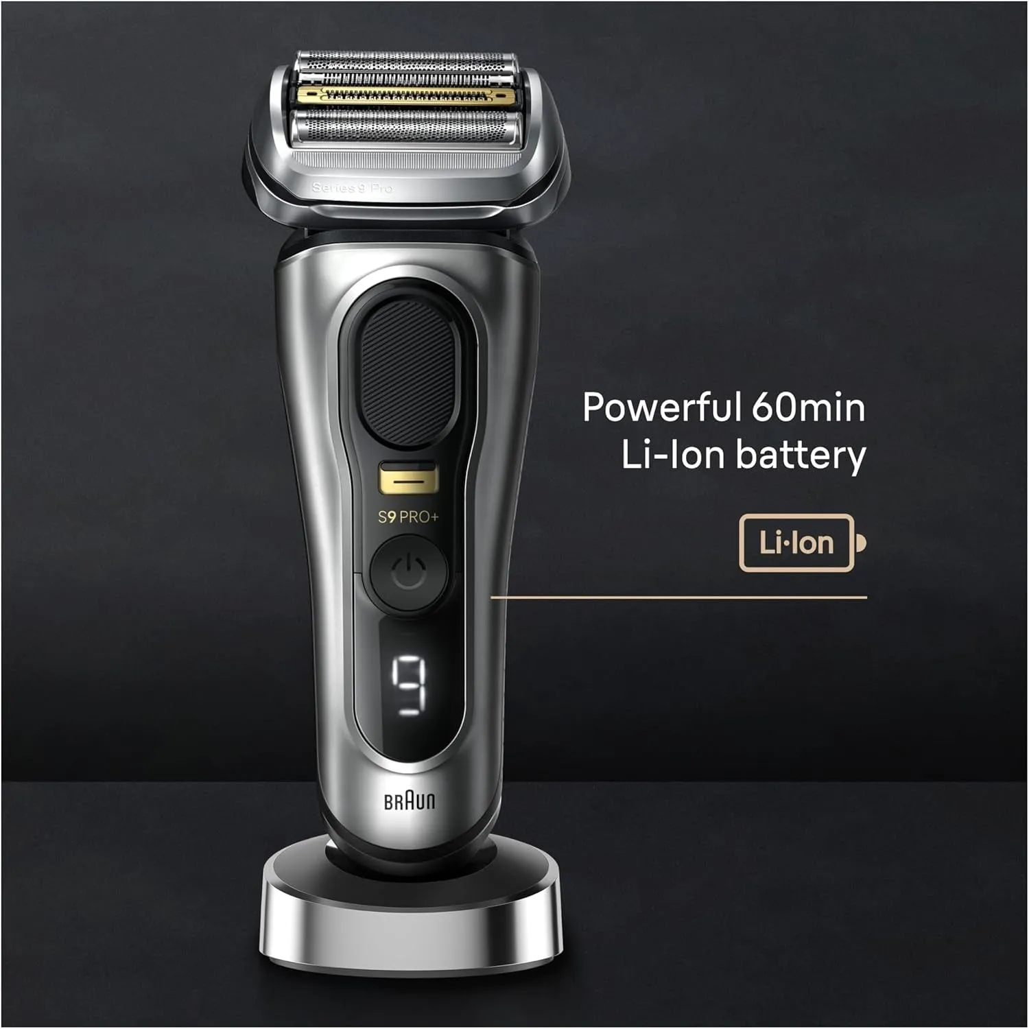 Series 9 9517S PRO  Electric Razor for Men, 5 Pro Shave Elements & Precision Long Hair Protrimmer, Charging Stand, ’S Best for Smooth Skin, Wet & Dry Electric Razor with 60Min Runtime