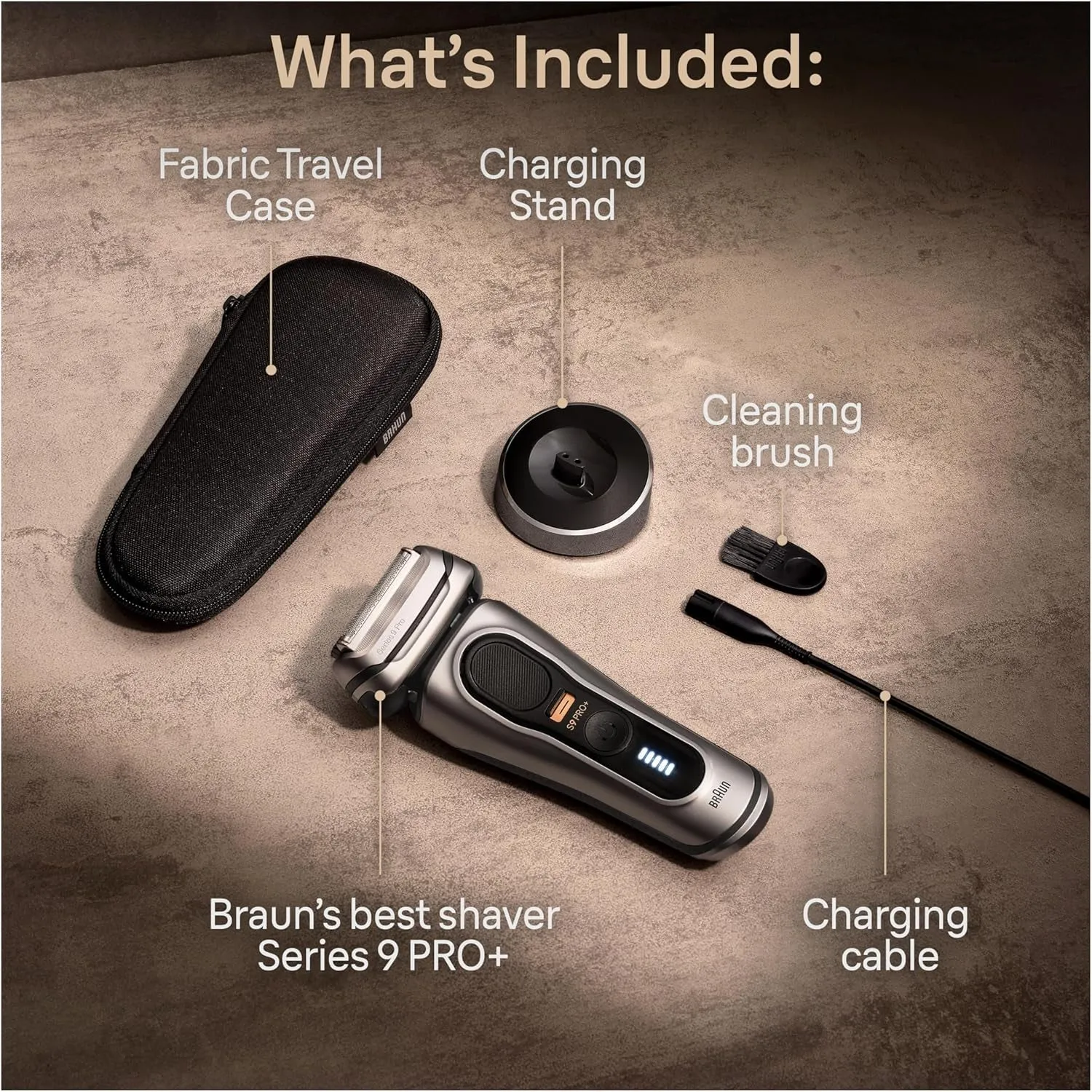 Series 9 9517S PRO  Electric Razor for Men, 5 Pro Shave Elements & Precision Long Hair Protrimmer, Charging Stand, ’S Best for Smooth Skin, Wet & Dry Electric Razor with 60Min Runtime