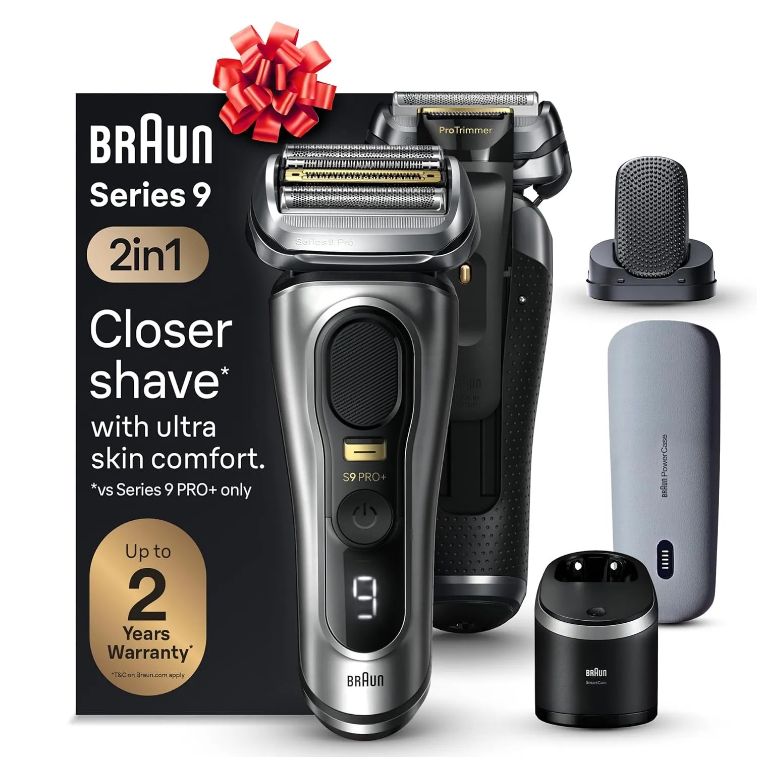 Series 9 PRO  Electric Shaver, Shaving Kit with 5 Pro Shave Elements and Procomfort Head, Smartcare Center