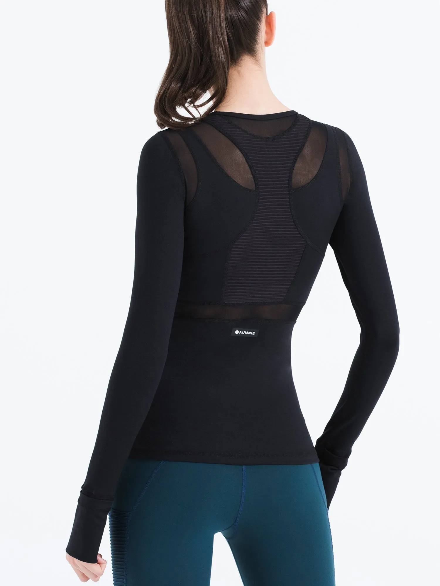 SHAPED PANEL TEE, BLACK