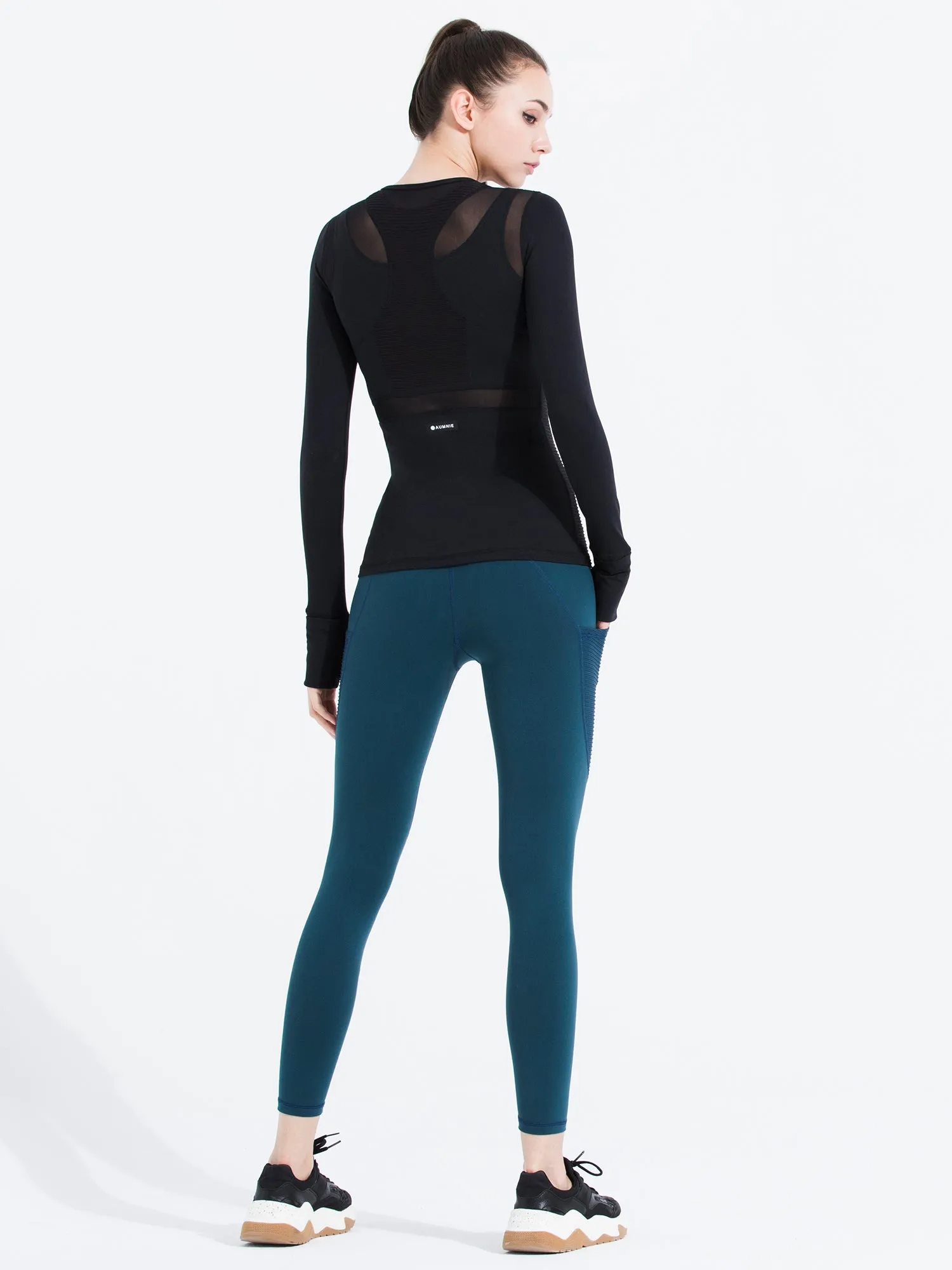 SHAPED PANEL TEE, BLACK