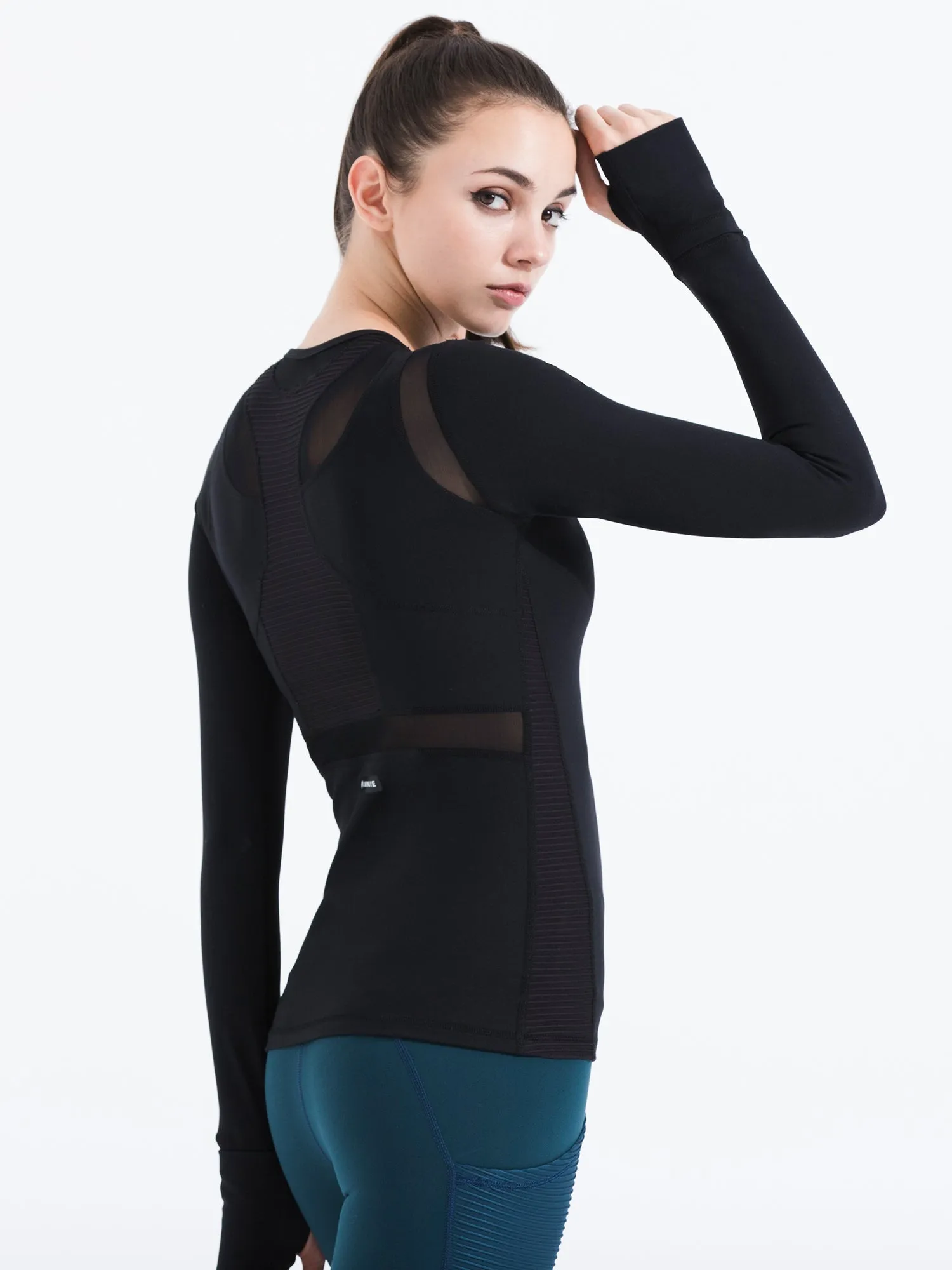 SHAPED PANEL TEE, BLACK