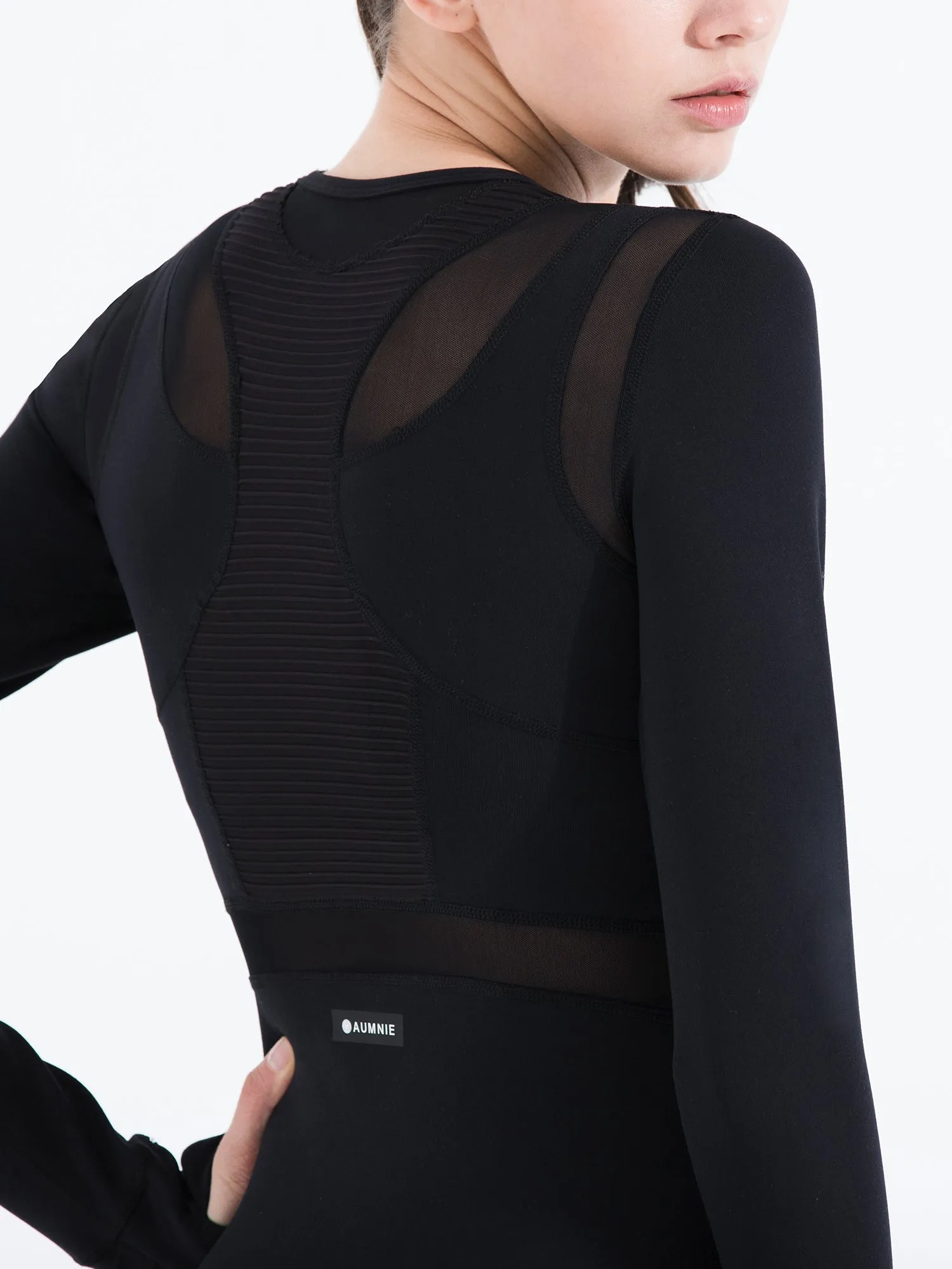 SHAPED PANEL TEE, BLACK