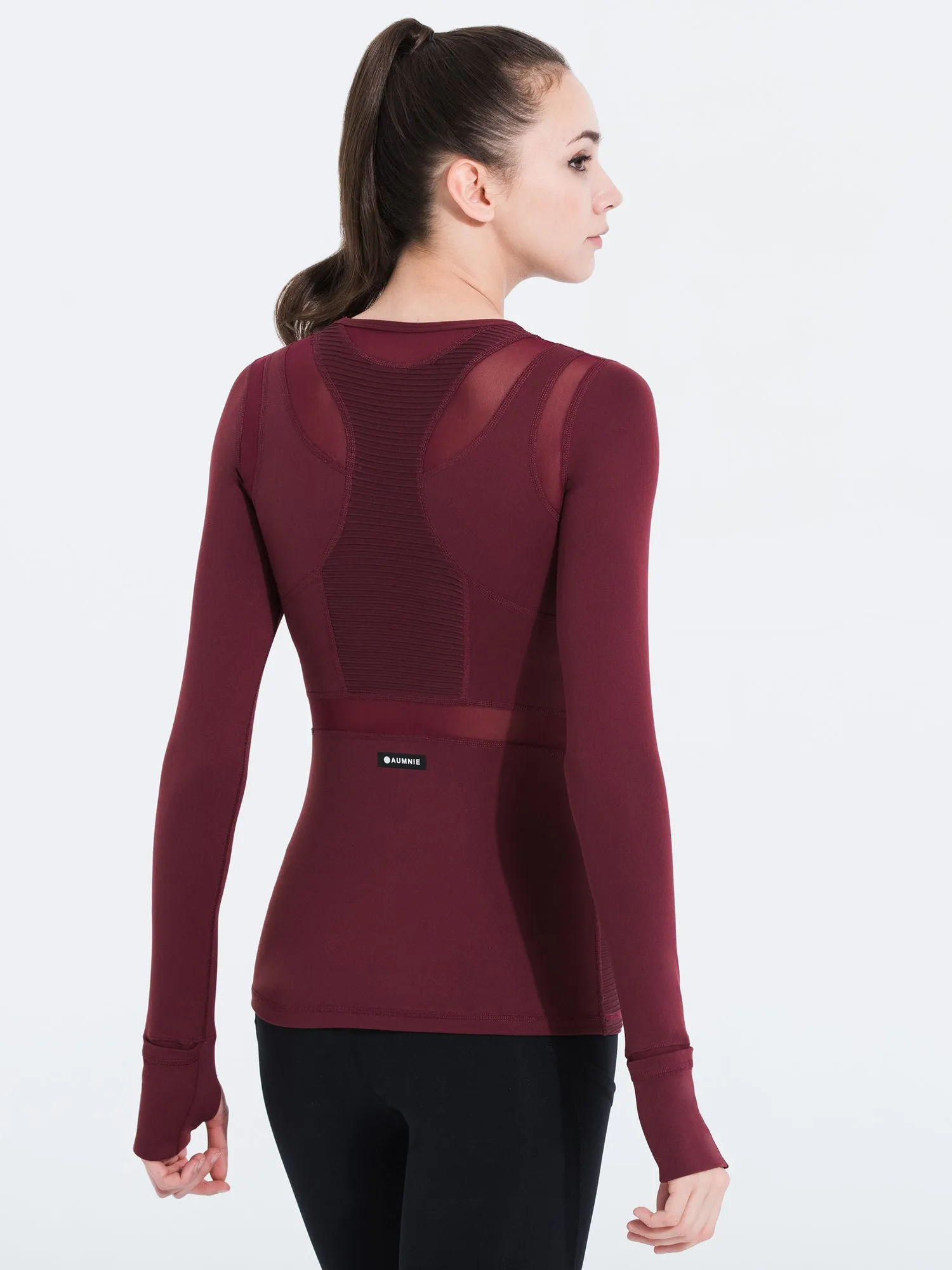 SHAPED PANEL TEE, BORDEAUX
