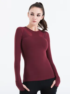 SHAPED PANEL TEE, BORDEAUX
