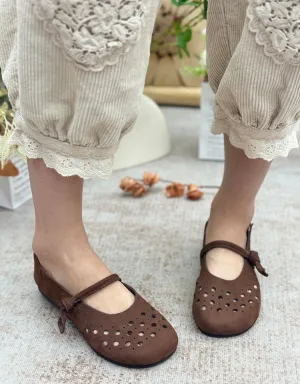 Soft Soles Comfortable Leather Retro Flat Shoes