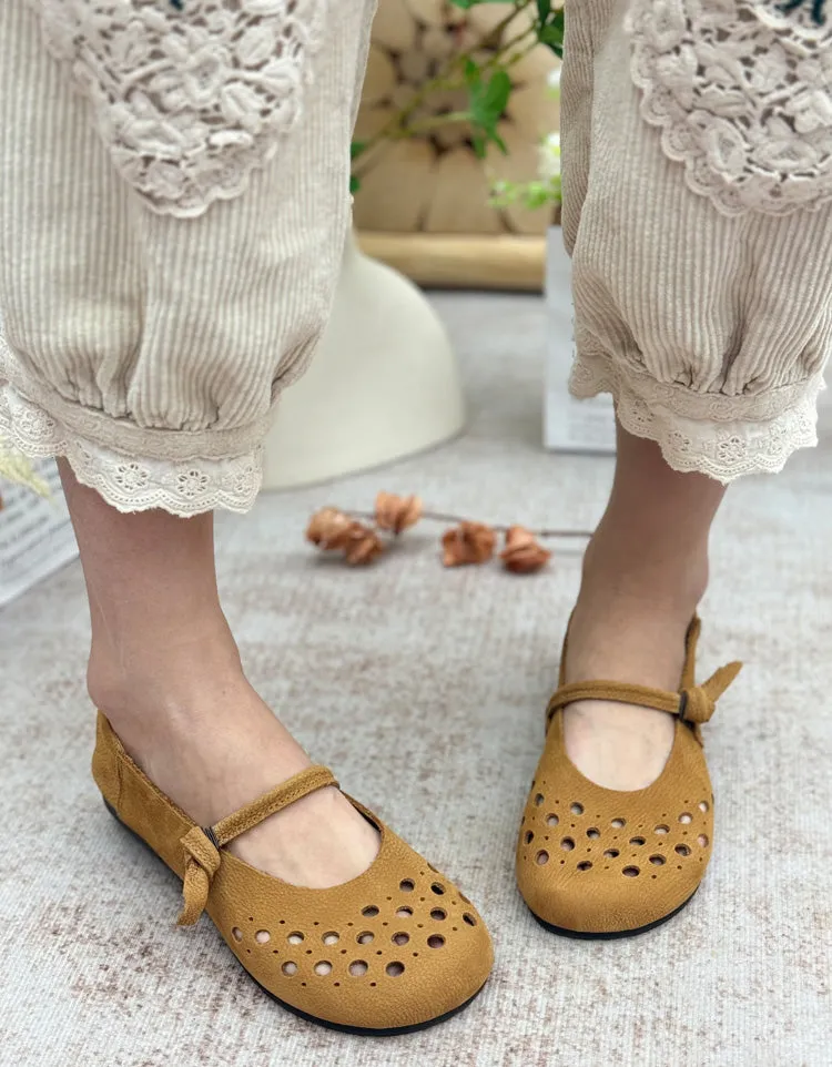 Soft Soles Comfortable Leather Retro Flat Shoes