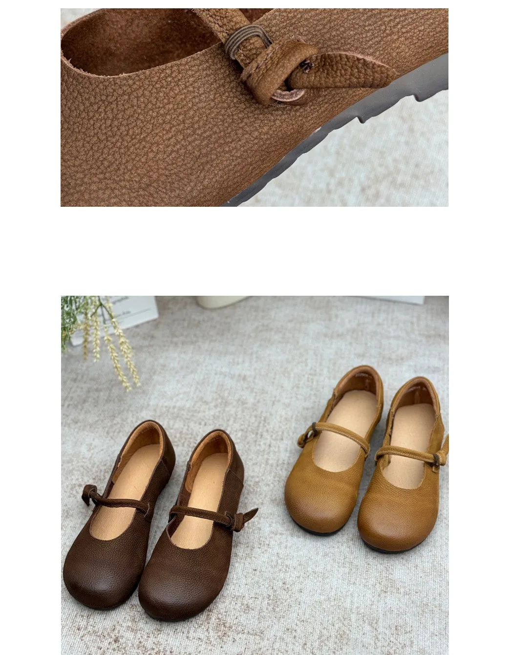 Soft Soles Comfortable Leather Retro Flat Shoes
