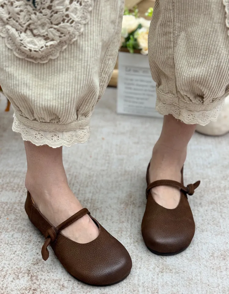 Soft Soles Comfortable Leather Retro Flat Shoes
