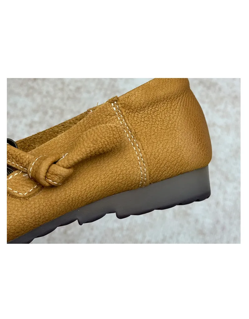 Soft Soles Comfortable Leather Retro Flat Shoes