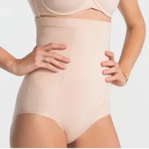 Spanx OnCore High-Waisted Shapewear Brief in Soft Nude | LARGE NWT