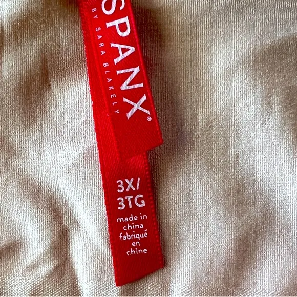 SPANX SPANXsculpt OnCore Open-Bust Mid-Thigh Bodysuit Plus Size 3X Soft Nude